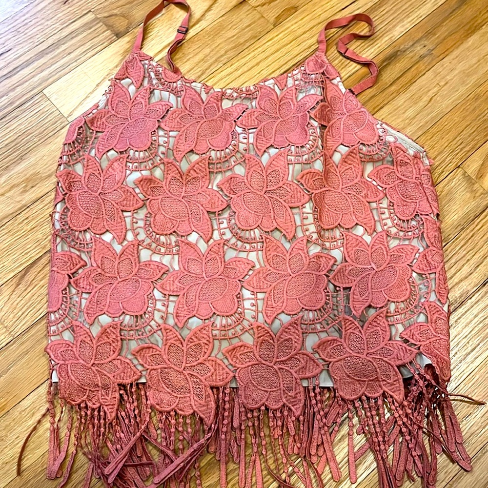 Alice and Olivia fridged lace tank